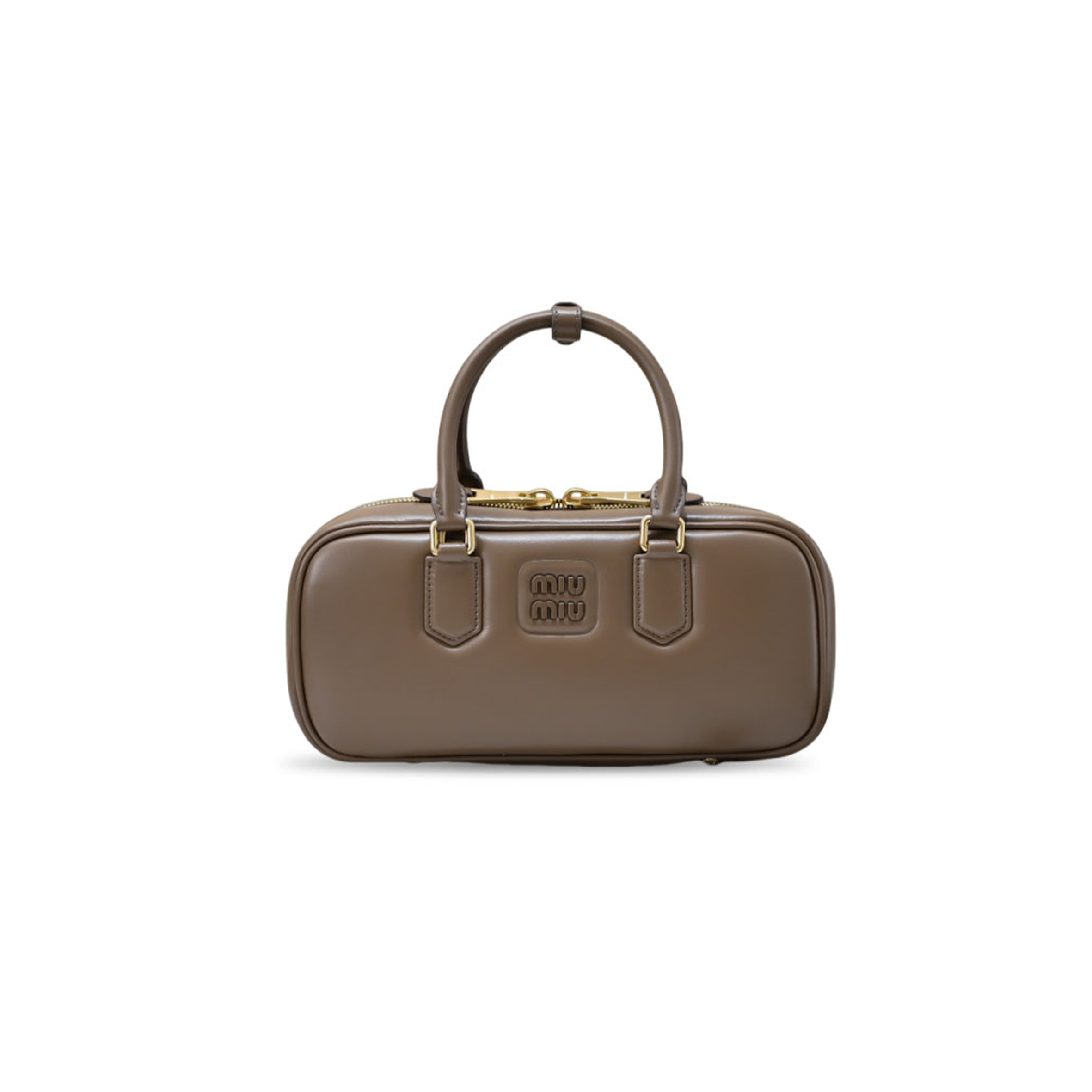 MIU MIU ARCADIE LEATHER HANDBAG 5BB148 (27*12*9cm)